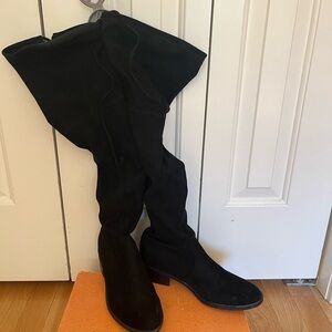 Unisa over the knee faux suede boots.